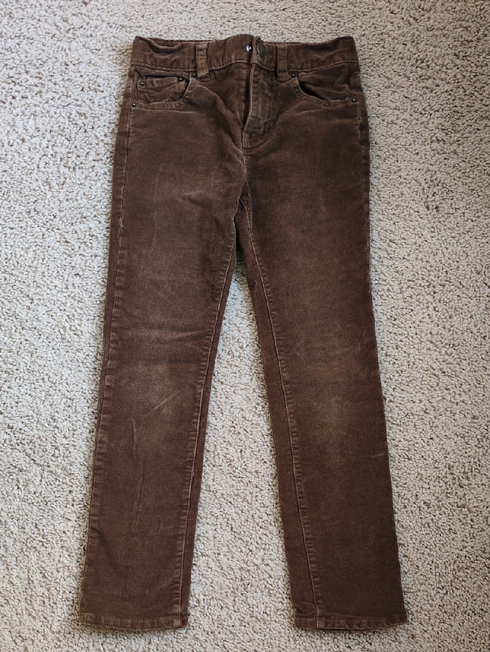 Crewcuts Brown Corduroy Pants with Orange Accents